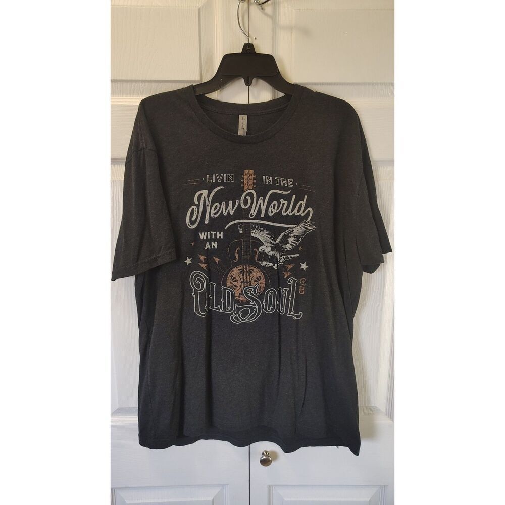 Next Level "Livin' Cheeky in the New World with an Old Soul" Graphic Tee XXL